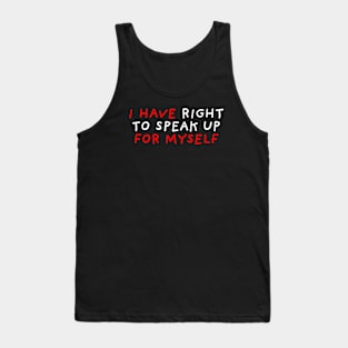 Right To Speak Up | Black Tank Top